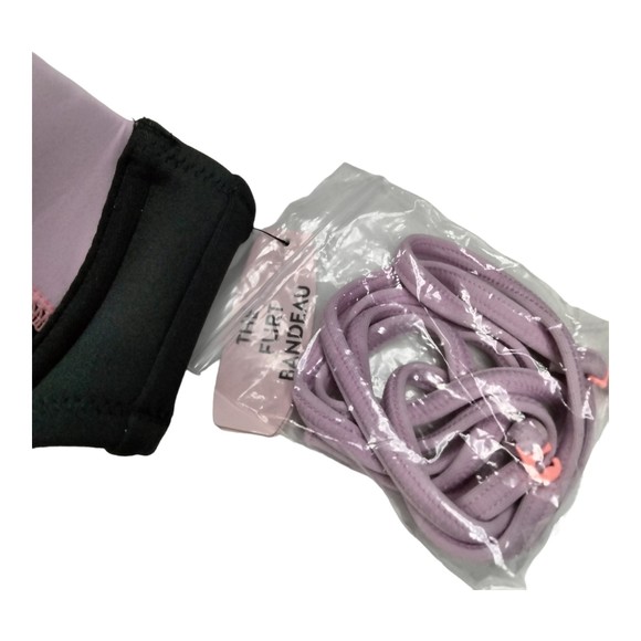 Victoria's Secret 32C The Flirt Bandeau Colorblock Swim Top Z34UN Molded Push Up - Picture 3 of 8